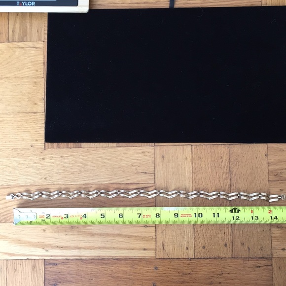 Rare! Incredible 14k Gold and Sterling Chevron Symmetalic Choker - Picture 7 of 10